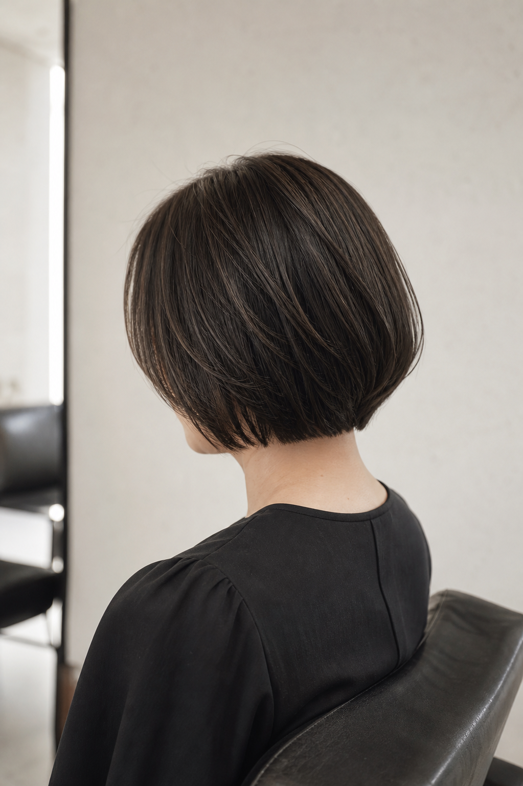 まとまりを重視した大人のショートボブ